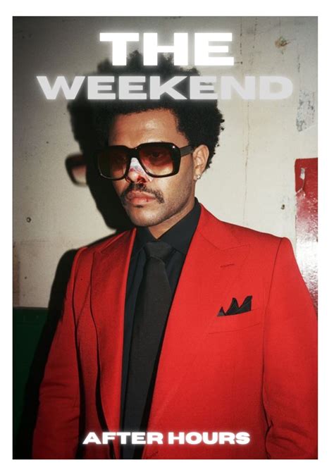 The Weekend After Hours Poster The Weeknd Poster Music Poster Design