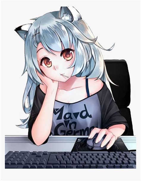 Anime Gamer Girl Png Gamer Gaming Girl Anime Transparent Png Vhv Gambaran