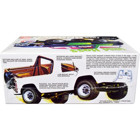 Skill 2 Model Kit 1978 Ford Bronco 4x4 Wild Hoss 125 Scale Model By