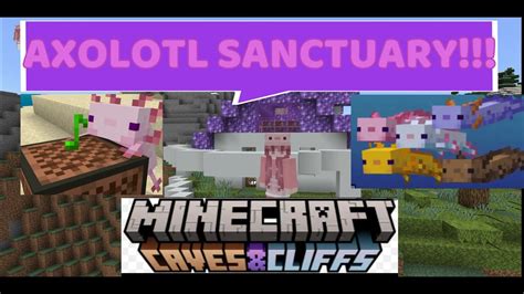 Axolotl Sanctuary Minecraft Youtube