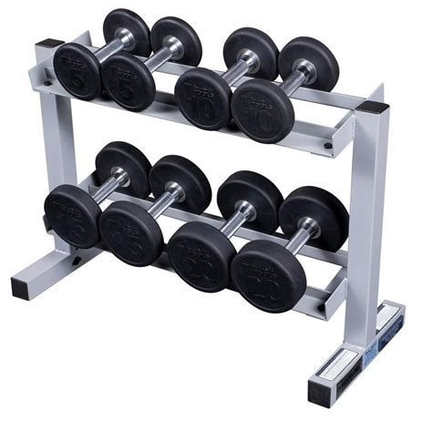 Powerline Pdr282x Dp100 Dumbbell Rack With 5 20 Lbs Premium Rubber