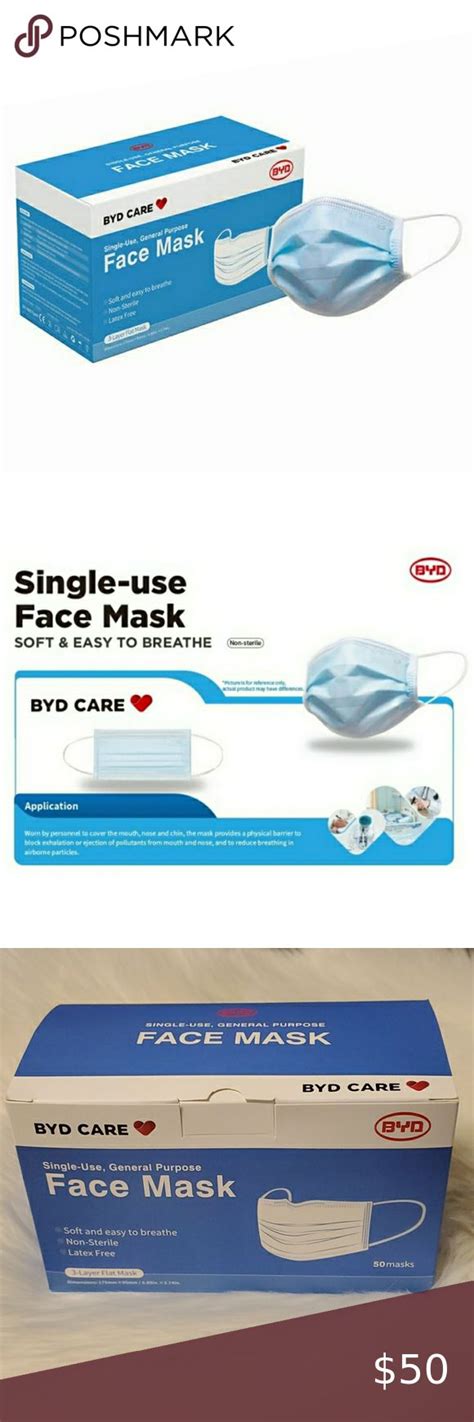 Byd Care Single Use General Purpose Face Mask Face Mask Mask Care