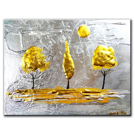 Easy Painting Techniques By Peter Dranitsin Gold On Silver Abstract