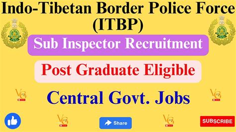 ITBP SUB INSPECTOR RECRUITMENT 2023 CHECK DETAILS AND APPLY NOW