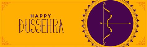 Free Vector Happy Dussehra Traditional Indian Festival Banner With