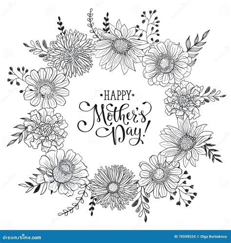 Mothers Day Card Printable Black And White Mother Day