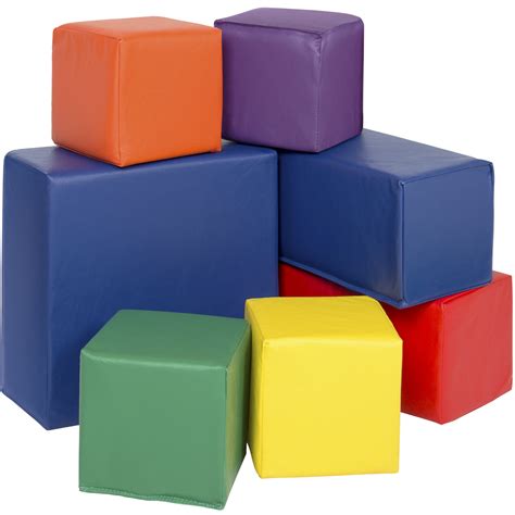 Best Choice Products 7 Piece Kids Soft Foam Block Play Set Large