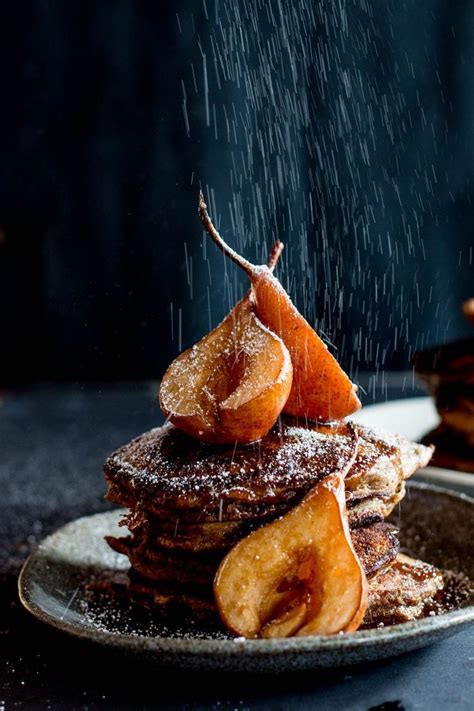 Sticky Date Pancakes With Butterscotch Sauce And Roasted Pears Recipe