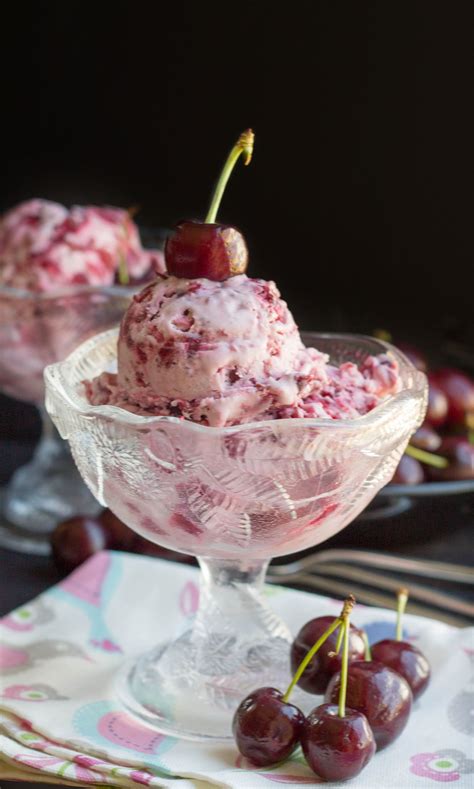 Quick Easy Homemade Cherry Ice Cream Recipe Cherry Ice Cream Healthy Ice Cream Recipes