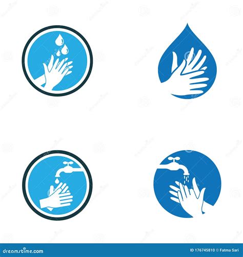 Hand Wash Logo Template Stock Vector Illustration Of Care 176745810