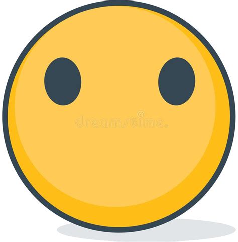 Isolated Silent Emoticon. Isolated Emoticon. Stock Illustration - Illustration of design, facial ...