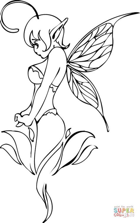 Elf Girl Illustration coloring page | Free Printable Coloring Pages