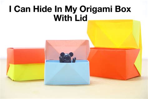 Simple Origami For Kids Box With Lid Youtube