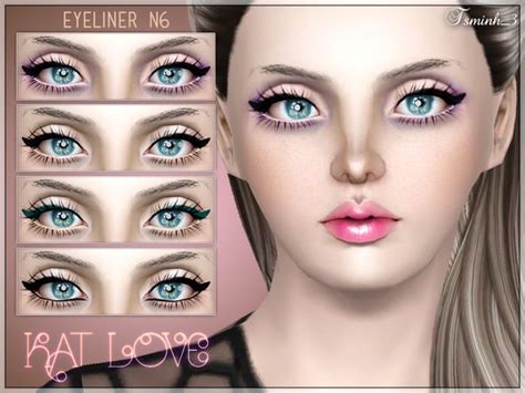 Kat Love Eyeliner By Tsminh3 Sims 3 Downloads Cc Caboodle Sims 3