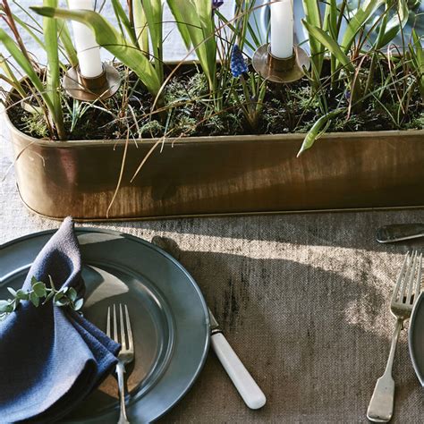 Byrne Table Planter Brass By Rowen And Wren