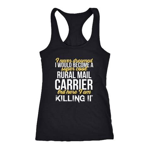 Rural Mail Carrier Racerback Tank Top T Shirt Funny Rural Etsy