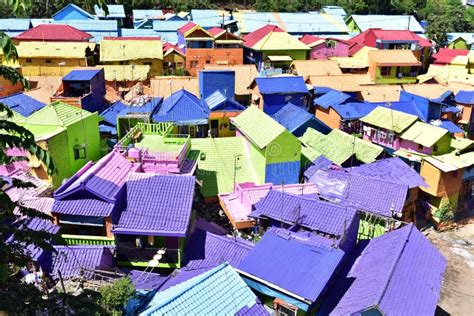 Malang S Jodipan Slum Rainbow Village Editorial Photography Image Of
