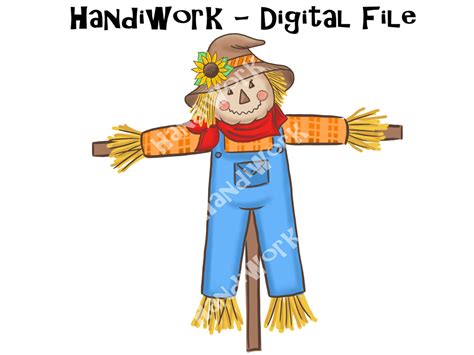 Girl Scarecrow Body Png File Watercolor Scarecrow Girl Etsy