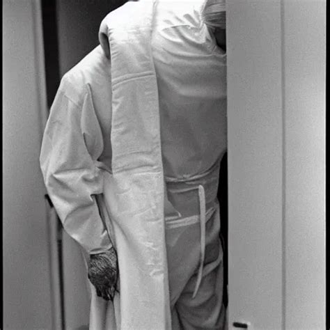 Donald Trump Wearing Straightjacket At Mental Hospital Stable Diffusion