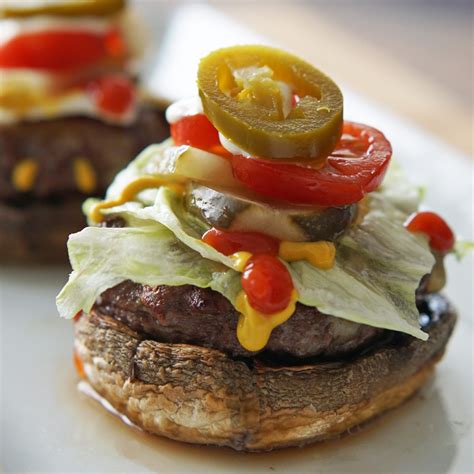 Air Fryer Hamburger Stuffed Mushrooms Air Fry Anytime