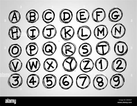 Real Hand Drawn Letters Font Written With A Pen Stock Photo Alamy