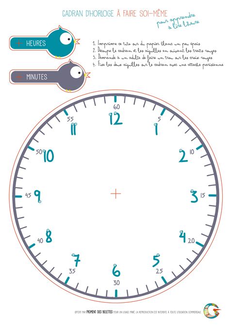 Horloge a imprimer | Enligne