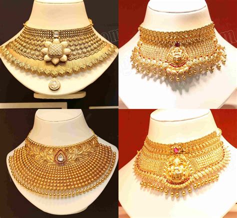 Indian Gold Choker Necklace Design Set Jans Place