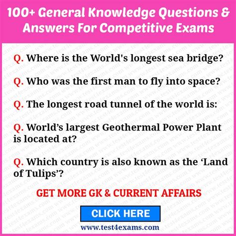 Quiz General Knowledge 100 General Knowledge Quiz Questions And