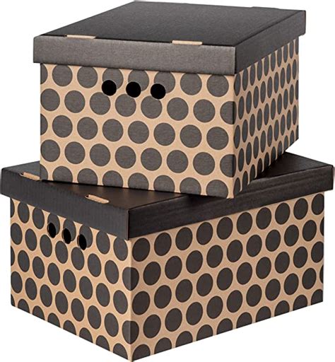 Softillo Pack Of 2 Decorative Storage Boxes With Lids Home Office