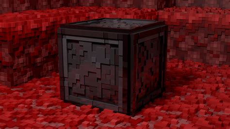 Netherite Block Blender Render Minecraft
