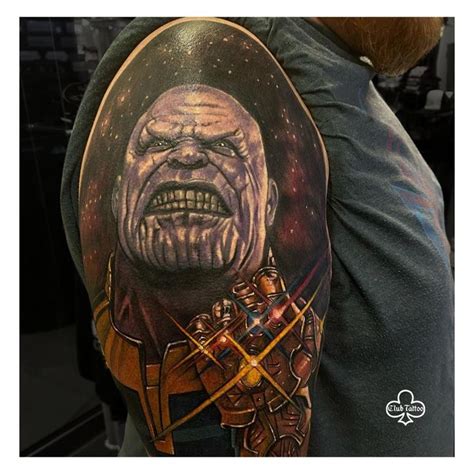 Check Out This BADASS Thanos Tattoo The Talented Leomontanes Did