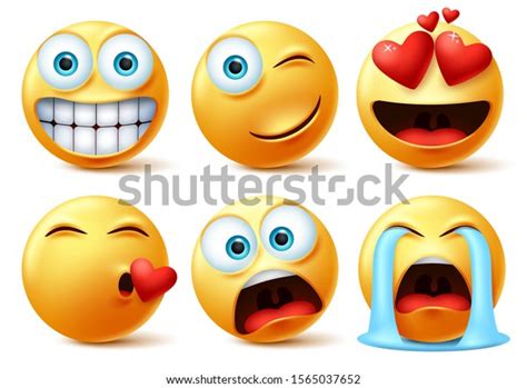 Emojis Emoticons Face Vector Set Emoticon Stock Vector Royalty Free