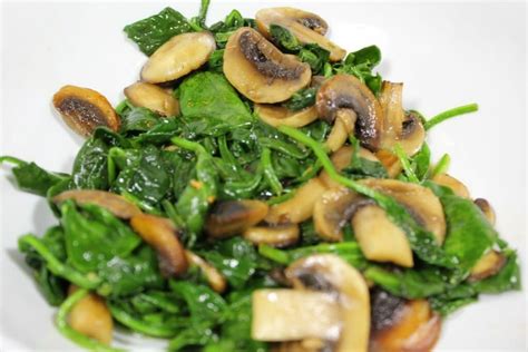 Sautéed Spinach With Caramelized Mushrooms Is Easy Healthy And Also