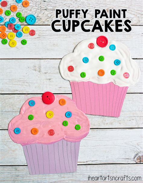 Puffy Paint Cupcake Craft For Kids I Heart Arts N Crafts Cupcake