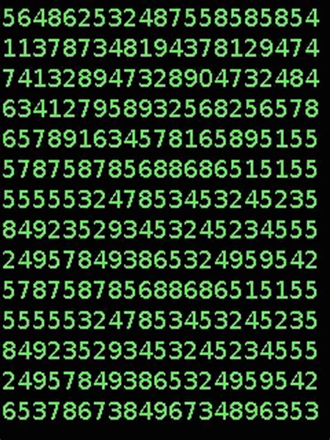 Binary Code Numbers 