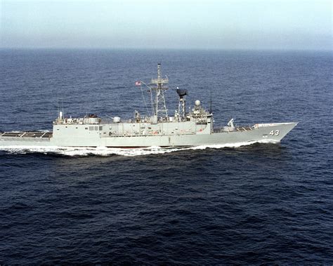 An Aerial Starboard Beam View Of The Guided Missile Frigate Thach Ffg