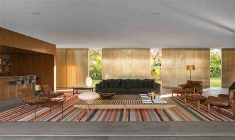 Marcio Kogan Casa Lee Concrete House Open Plan Living Bar Jhmrad 9000