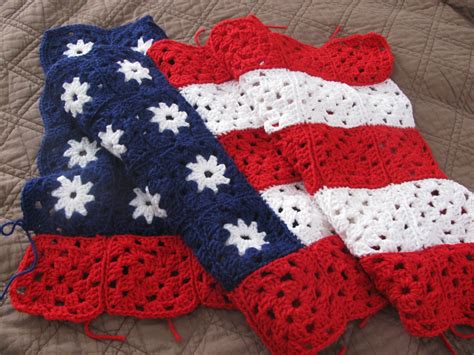 Crochet American Flag Crochet Blanket Patterns Afghan Crochet