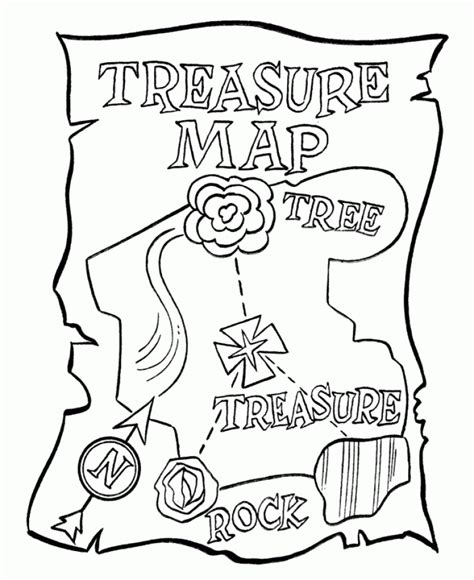Get This Pirate Map Coloring Pages 41793