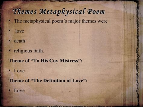 Metaphysical Poem