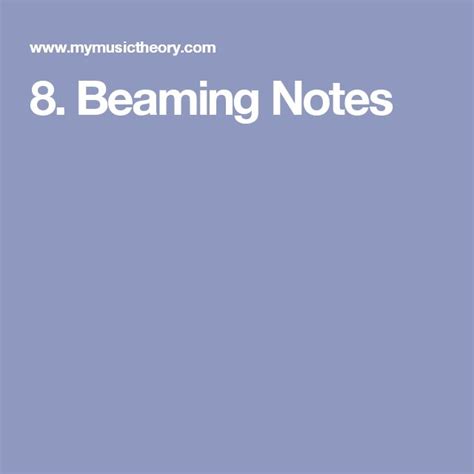 8 Beaming Notes Music Theory Worksheets Learn Music Theory Music