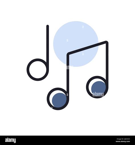 Music Notes Song Melody Or Tune Vector Icon Graph Symbol For Music