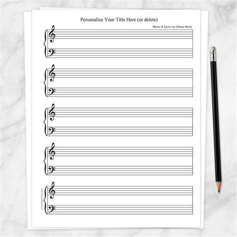 Once the button is clicked, a new tab opens and the score is displayed in pdf format. Personalized Blank Piano and Vocals Sheet Music - Printable at Printable Planning for only 5.00