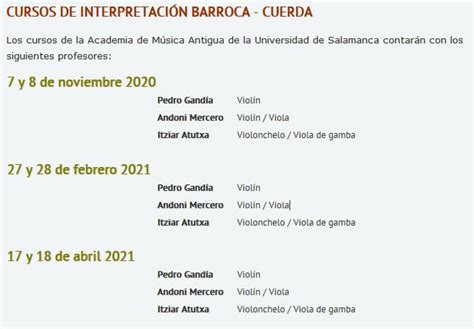 Además de unas completas instalaciones para otras actividades deportivas, como la hípica, el fútbol o los deportes de raqueta. Curso de interpretación barroca - cuerda - Agenda cultural ...