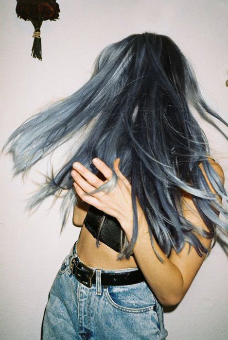 Dark Grey Blue Pastel Hair With Images Hair Color