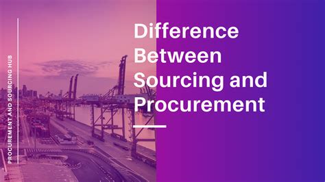 Difference Between Sourcing and Procurement - Procurement and Sourcing ...