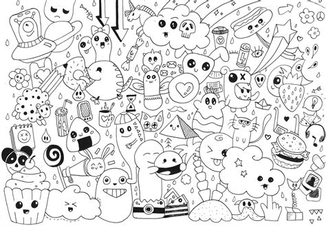 Free Printable Doodle Coloring Pages Printable Templates