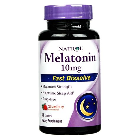 Natrol Melatonin Mg Fast Dissolve Strawberry Tablets