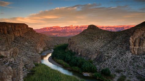 View Of The Rio Grande River In Big Bend National Park Texas Usa