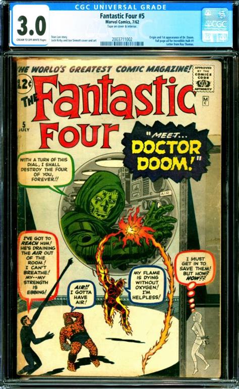 Fantastic Four 5 Cgc Graded 30 1st Appearance And Origin